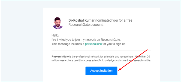 email from research gate 