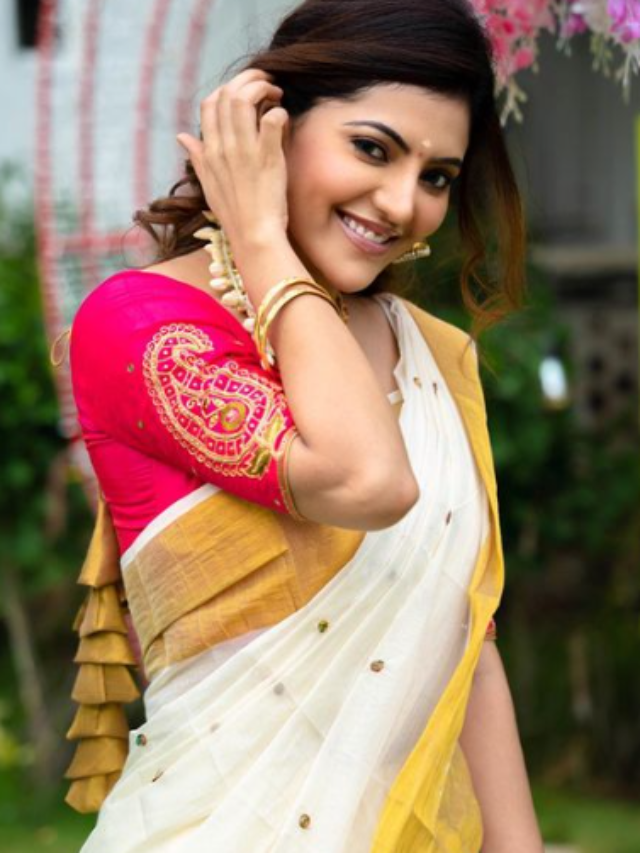 Atulya Ravi loves wearing sari outfits