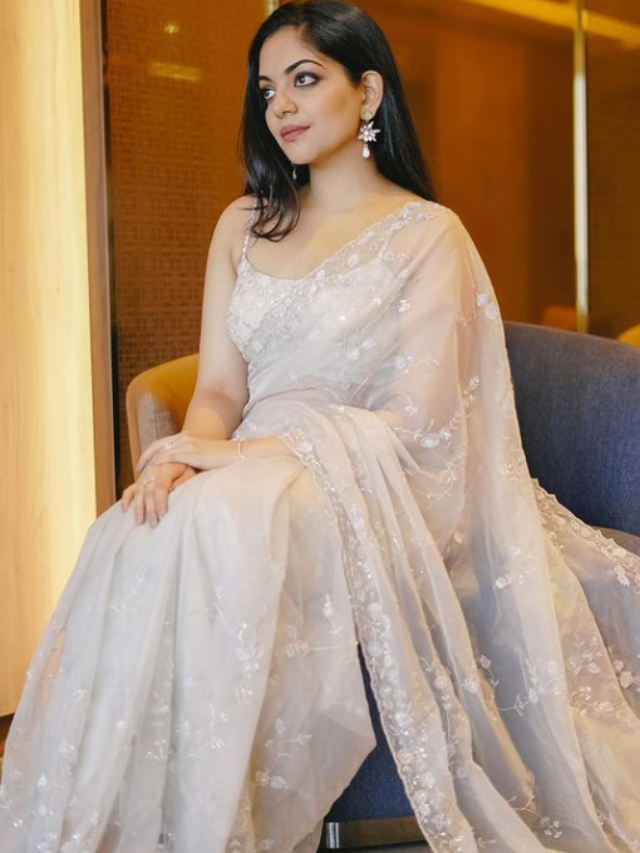 Ahaana Krishna sparkles in some beautiful saree outfits