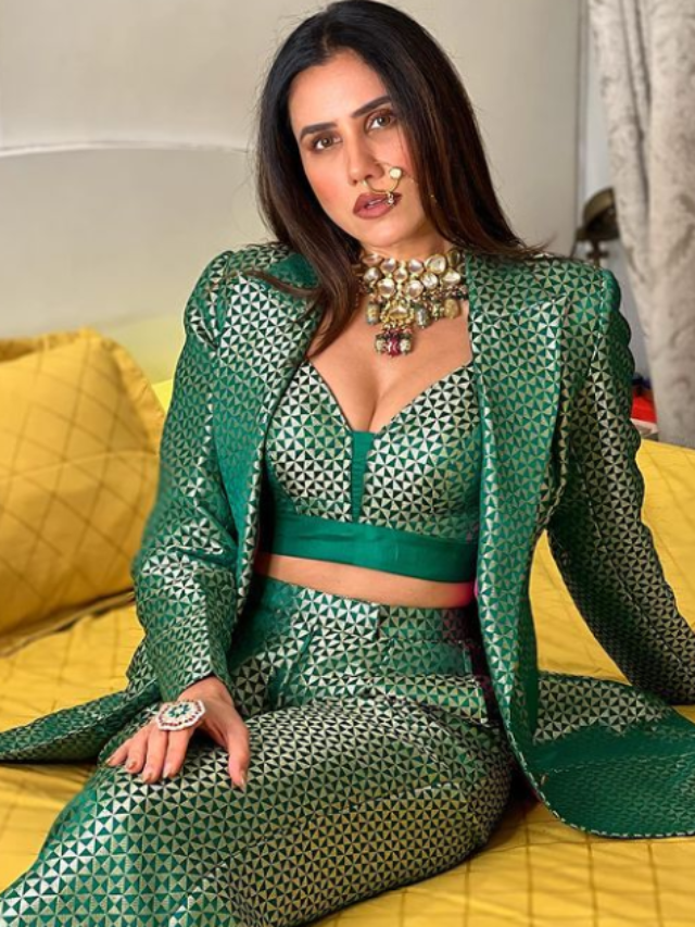 Sonnalli Seygall poses for a bold, glossy photoshoot